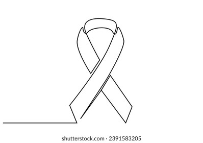 ribbon health support hope sign object line art design