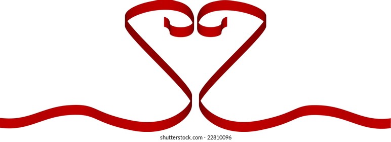 Ribbon Heart vector
