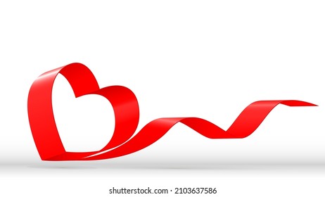 Ribbon is heart from vector illustration