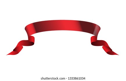 Ribbon high detailed shiny color. Vector illustration.