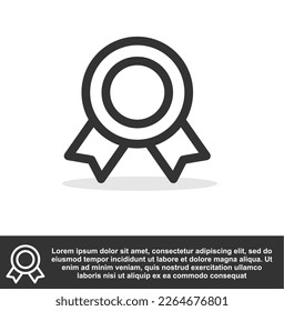 Ribbon icon in black and white colour