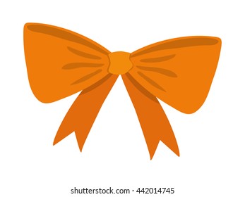 Ribbon icon. Bowtie design. Vector graphic