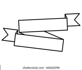 Ribbon icon. Decoration element. vector graphic