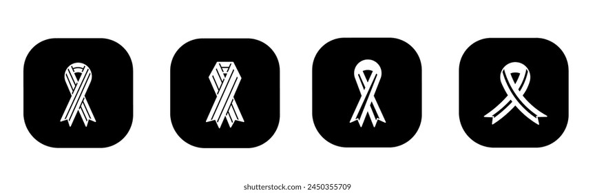 Ribbon icon in flat. A ribbon icon design. Stock vector.