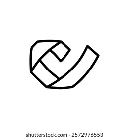 Ribbon icon flat editable icon mark