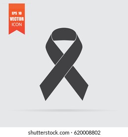 Ribbon icon in flat style isolated on grey background. For your design, logo. Vector illustration.