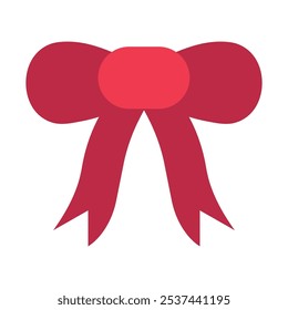 Ribbon icon. Ribbon flat vector style illustration on white background.