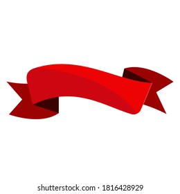 ribbon icon of glyph style vector illustration design