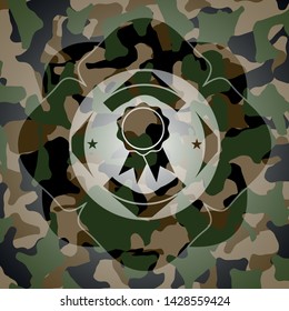 ribbon icon inside camo texture