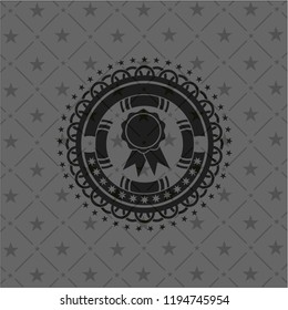 ribbon icon inside dark badge