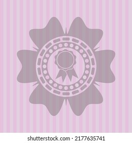 Bandsymbol in rosafarbenem Symbol oder Emblem. Erstaunliches Design. 