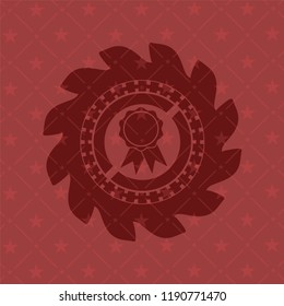 ribbon icon inside red icon or emblem