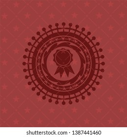 ribbon icon inside red icon or emblem