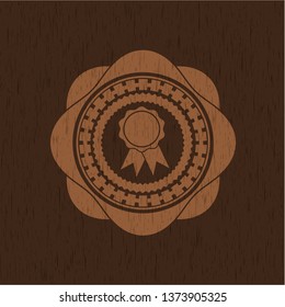 ribbon icon inside wooden signboards