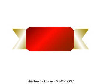 Ribbon icon isolated