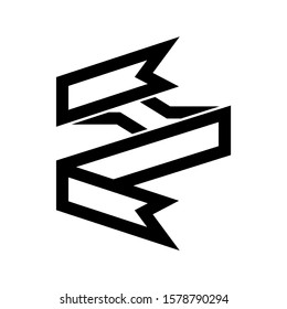 ribbon icon isolated sign symbol vector illustration - high quality black style vector icons
