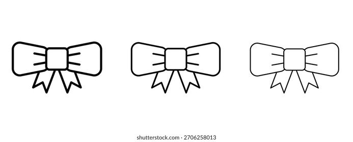 Ribbon icon linear style sign for mobile concept and web design.