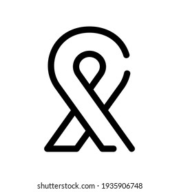 ribbon icon or logo isolated sign symbol vector illustration - high quality black style vector icons
