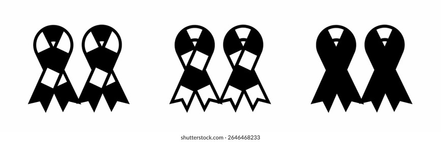 Ribbon icon on white background. Vector logo ribbon illustration.