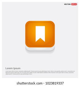Ribbon Icon Orange Abstract Web Button