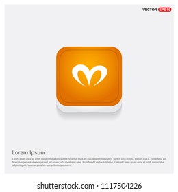 ribbon icon Orange Abstract Web Button - Free vector icon