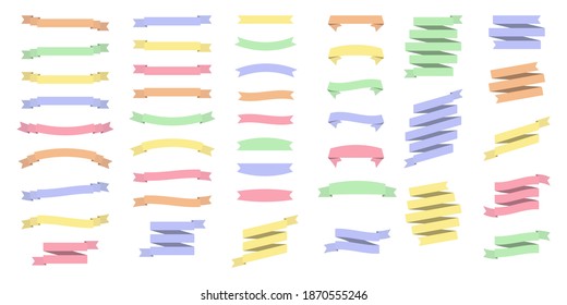 Ribbon icon set different colours