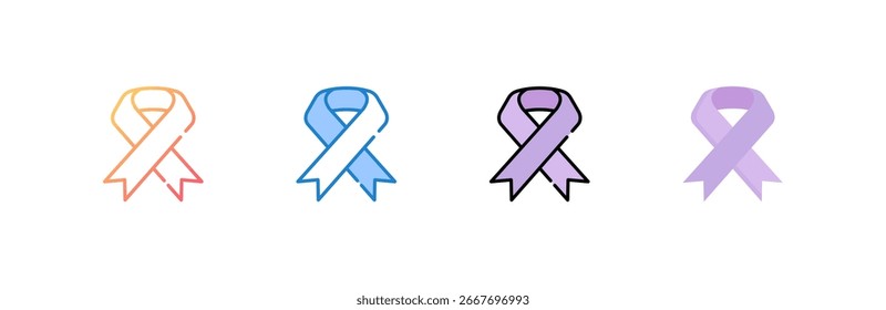 Ribbon icon set multiple style collection