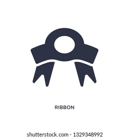 ribbon icon. Simple element illustration from customer service concept. ribbon editable symbol design on white background. Can be use for web and mobile.