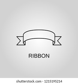 Ribbon icon. Ribbon symbol. Flat design. Stock - Vector illustration