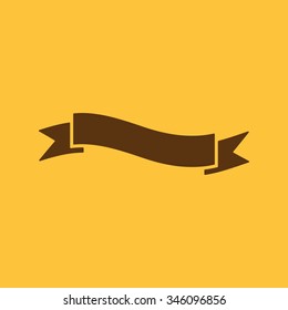 The ribbon icon. Ribbon symbol. Flat Vector illustration