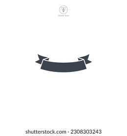 Ribbon icon symbol template for graphic and web design collection logo vector illustration