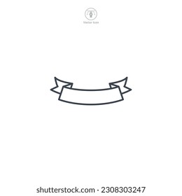 Ribbon icon symbol template for graphic and web design collection logo vector illustration