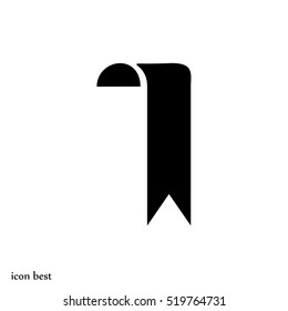 ribbon icon, vector best flat icon, EPS