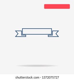 Ribbon icon. Vector concept illustration for design.
