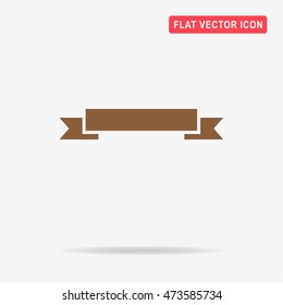 Ribbon icon. Vector concept illustration for design.