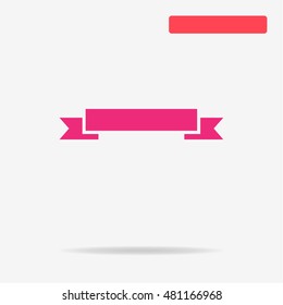 Ribbon icon. Vector concept illustration for design.