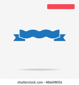 Ribbon icon. Vector concept illustration for design.
