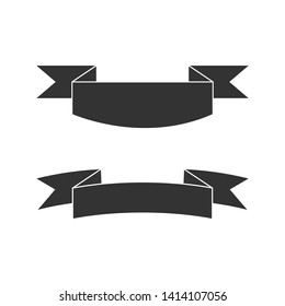 Ribbon Icon Vector - Flat and Trendy Sign / Symbol Illustration in Glyph Style.