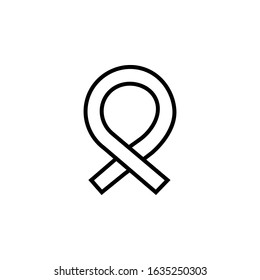 Ribbon icon vector illustration logo for many purpose. Isolated on white background. – Vector