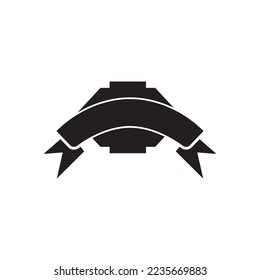 ribbon icon vector illustration logo design