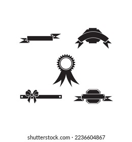 ribbon icon vector illustration logo design