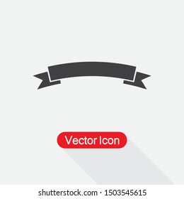 Ribbon Icon Vector Illustration On Light Background Eps10