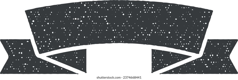 Ribbon icon vector illustration in stamp style