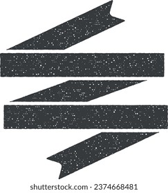 Ilustración vectorial de icono de cinta en estilo de sello