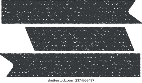 Ribbon icon vector illustration in stamp style
