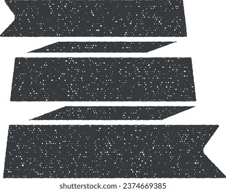 Ribbon icon vector illustration in stamp style