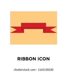 Ribbon icon vector isolated on white background, Ribbon transparent sign , insurance symbols