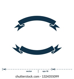 Ribbon Icon vector Logo Template