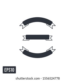 Ribbon icon vector logo template design element