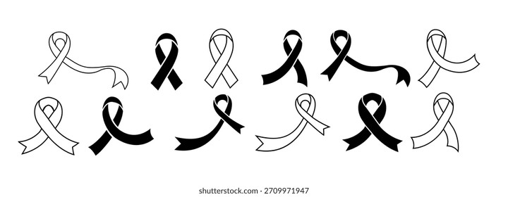 Conjunto de Vector de icono de cinta colección de signo de ilustración de arco